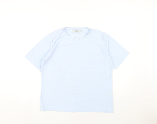 Womens UK Size M Honor Millburn Blue Basic T-Shirt