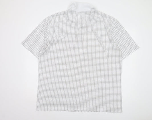 Slazenger Men's 3XL White Check Polo Shirt