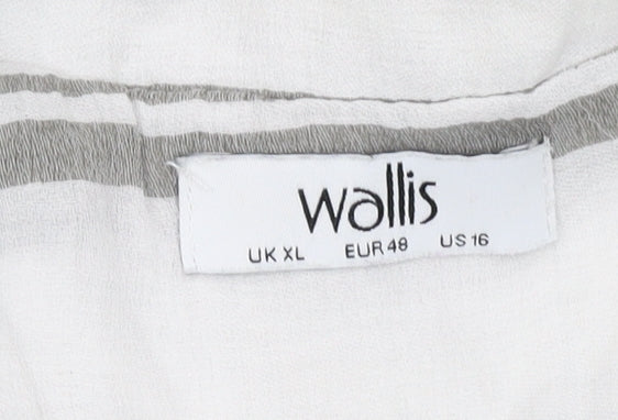 Womens UK Size XL Wallis White Wrap Blouse