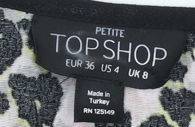 Topshop Women's Animal Print Wrap Dress