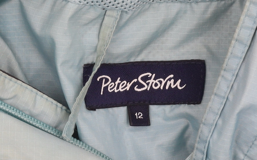 Womens UK Size 12 Peter Storm Blue Rain Coat