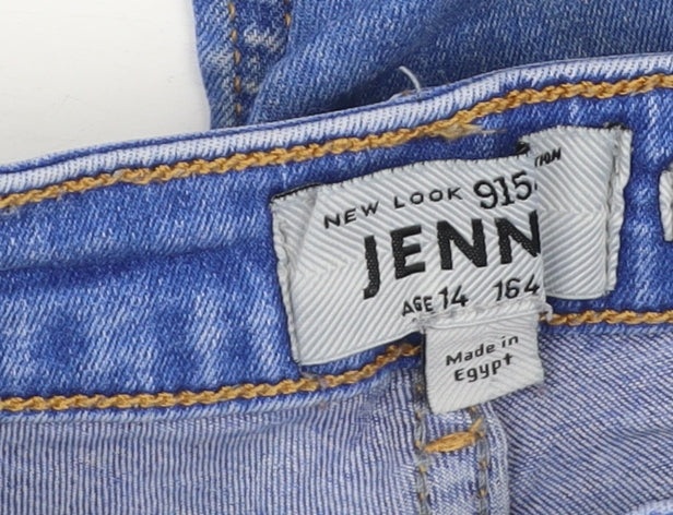 New Look Girls Blue Skinny Jeans Age 14 Stretch Ripped