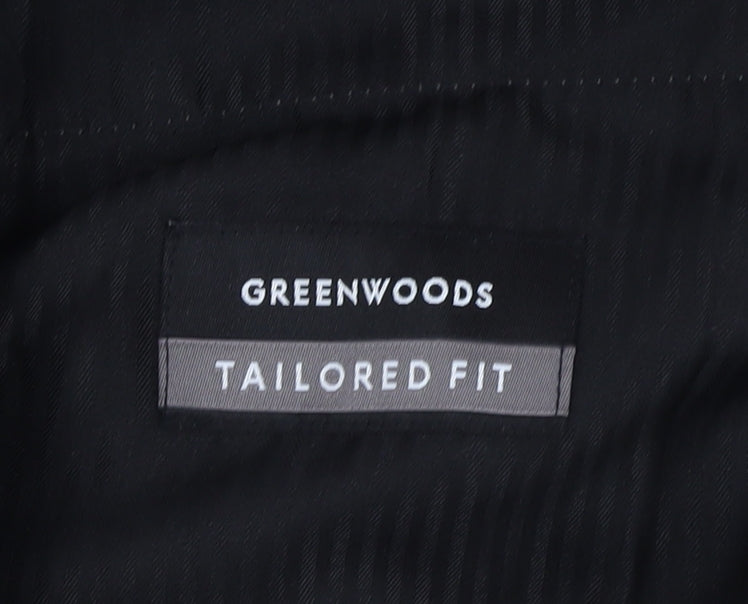 Greenwoods Men's Grey Check Tailored Trousers 40in