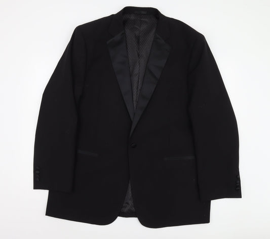 Additional front view of 1860 Limited Collection Men's Black Blazer, size 48