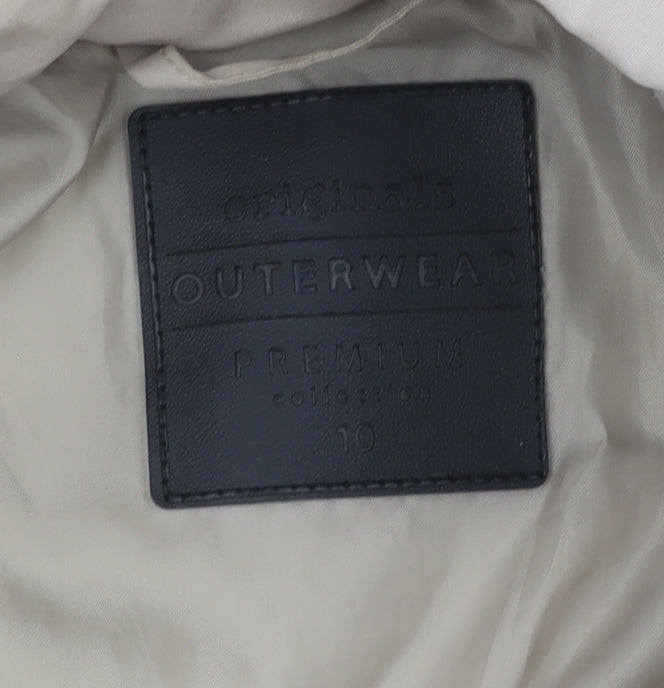 Originals Women's Beige Quilted Mid-Length Jacket 10