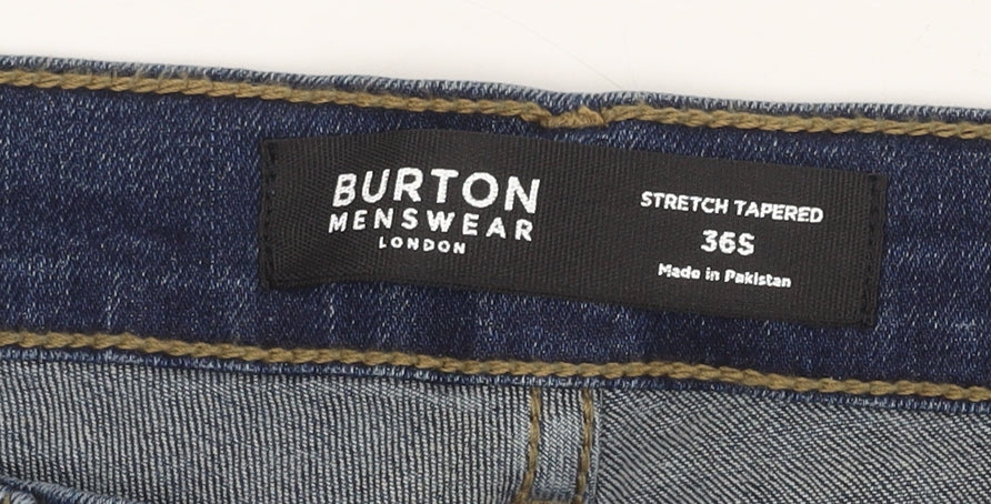 Burton Mens Blue Tapered Jeans Size 36 Short New