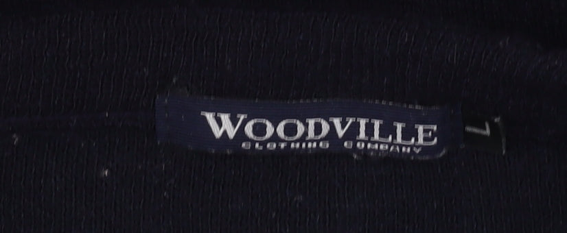 Woodville Men's Black V-Neck Pullover Jumper - Size L