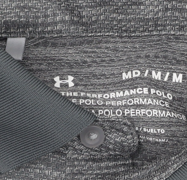 Under Armour Men's Grey Polo Shirt Size M