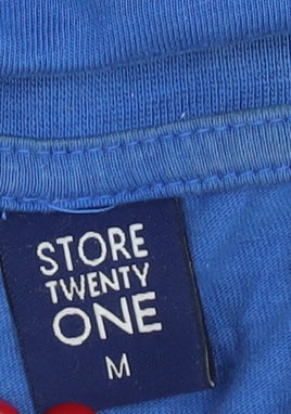 Store Twenty One Men's Blue Graphic T-Shirt M