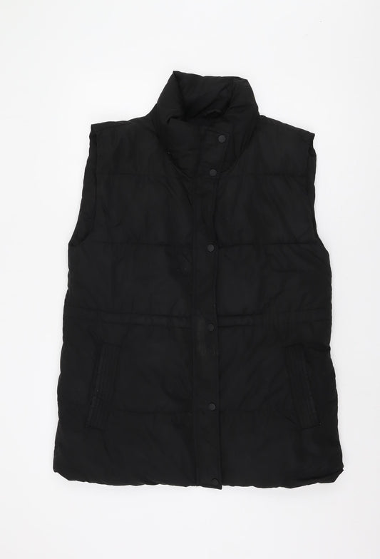 Womens UK Size L Stradivarius Black Puffer Jacket