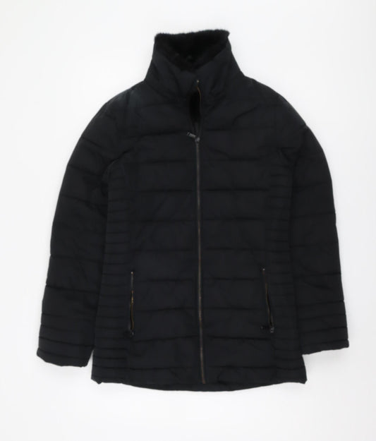 Womens UK Size 8 Firetrap Black Puffer Jacket