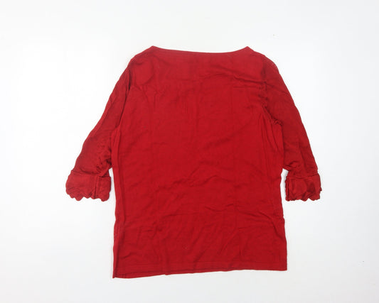 Womens UK Size 16 Marks and Spencer Red Pullover Jumper