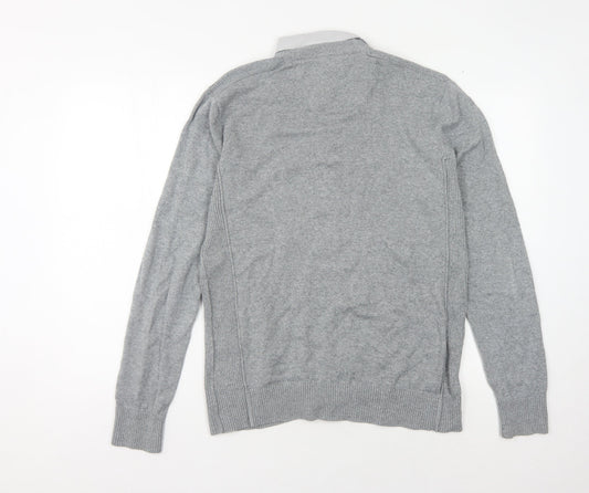 Next Men's Grey Cardigan V-Neck Medium