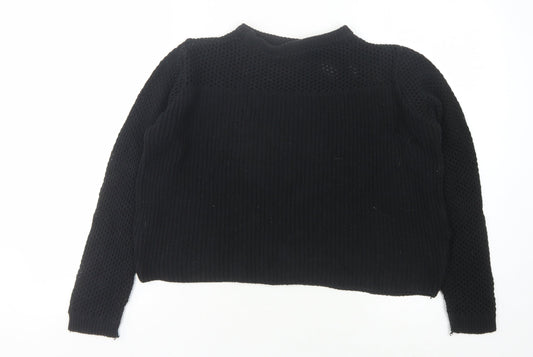 Womens UK Size S Boohoo Black Pullover Jumper