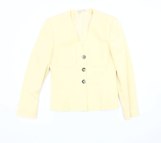 Womens UK Size 10 Jacques Vert Regular Ivory Blazer