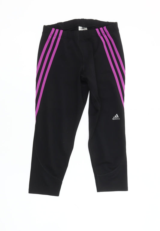 Additional front view of Adidas Women's Black Slim Fit Leggings S