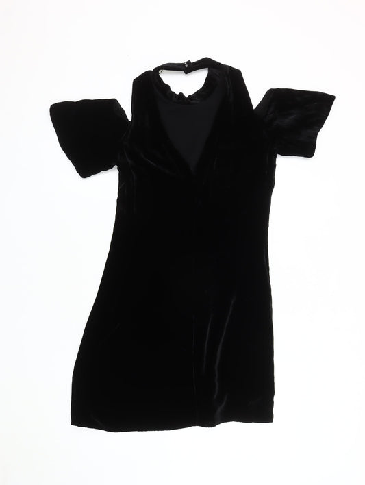 Whistles Women's Black Velvet Dress Size 6