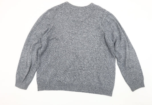 MAINE NEW ENGLAND Men's Grey Cotton Pullover Jumper 2XL