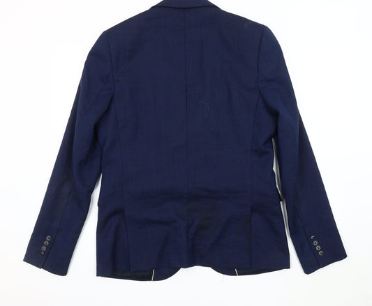 Mens UK Size 40 Topman Regular Blue Suit Jacket