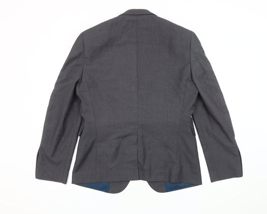 Mens UK Size 38 Burton Menswear Regular Grey Suit Jacket