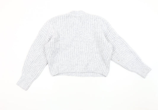 Abercrombie & Fitch Grey Chunky Knit Women's Jumper XS