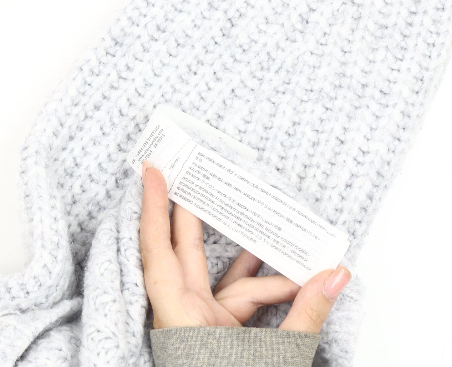 Abercrombie & Fitch Grey Chunky Knit Women's Jumper XS