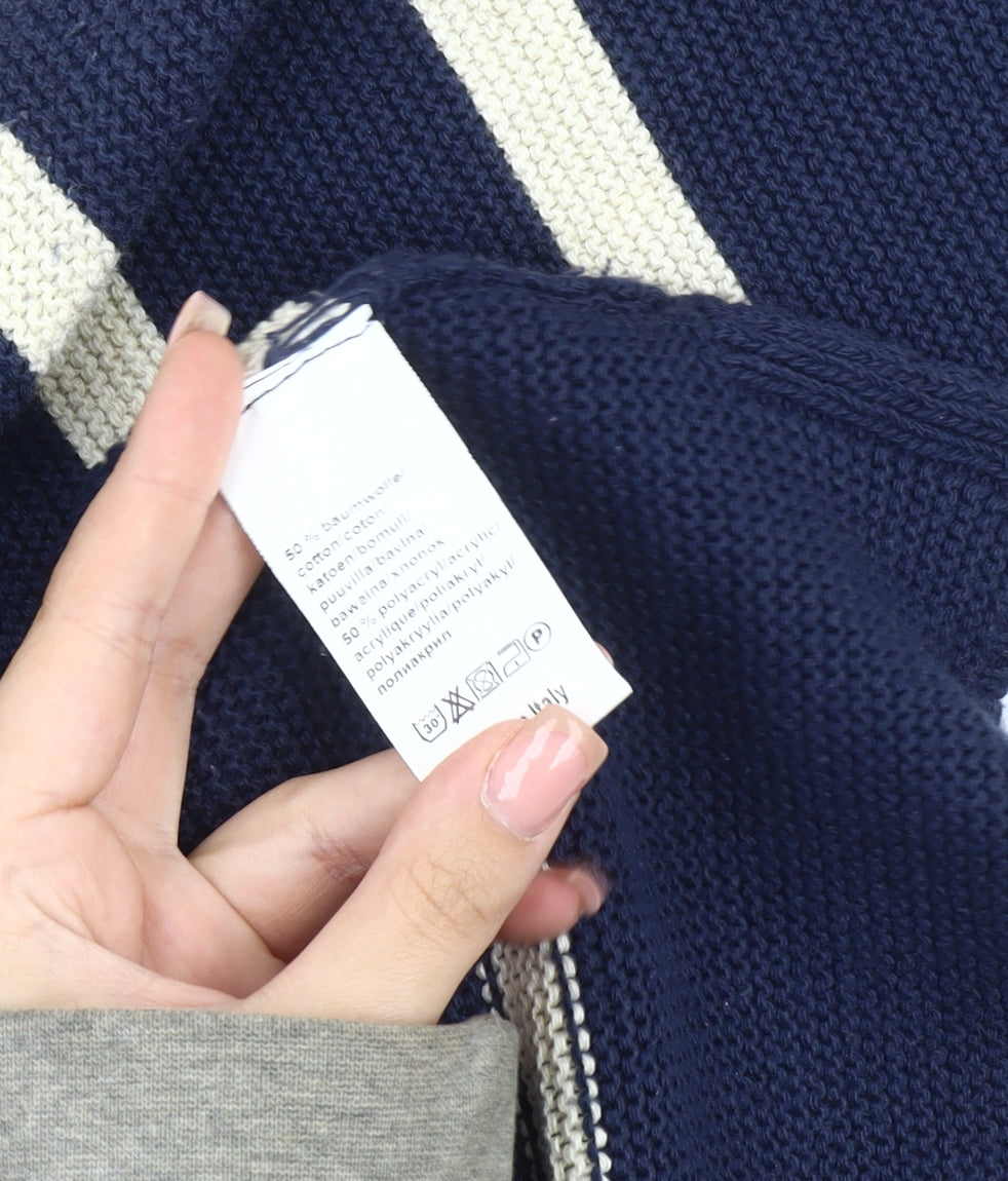 Womens UK Size 10/12 Artigiano Blue Pullover Jumper