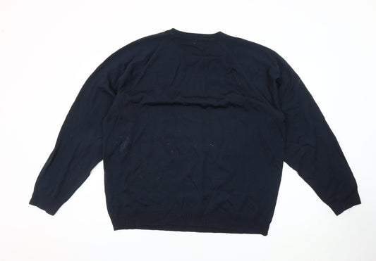 BHS Men's Blue XL Pullover Jumper, Crew Neck