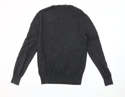 Gap Men's Grey V-Neck Pullover Jumper XS