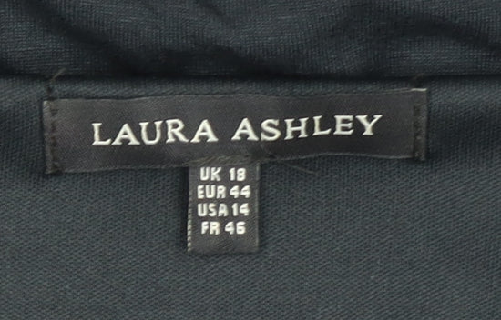 Laura Ashley Women's Black Floral Dress Size 18