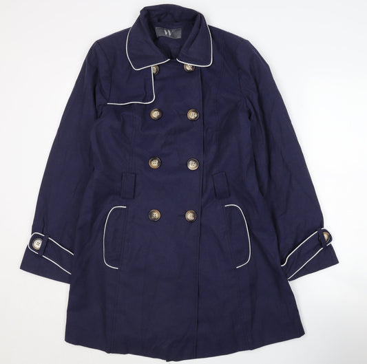 Womens UK Size 12 BHS Blue Pea Coat