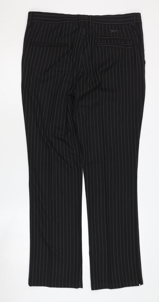 Slazenger Men's Black Striped Trousers 32W Regular