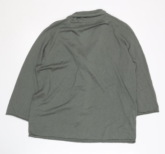 Womens UK Size L YAYA Green Pullover Jumper