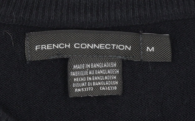 French Connection Men's Black M Pullover Jumper Acrylic