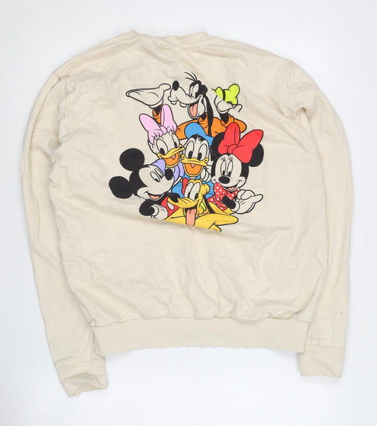 Womens UK Size M Disney Beige Pullover Sweatshirt