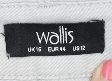 Womens UK Size 16 Wallis Regular Fit Casual Workwear Grey Trousers