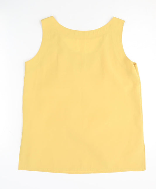 Jacques Vert Women's Yellow Sleeveless Tank Top UK 12