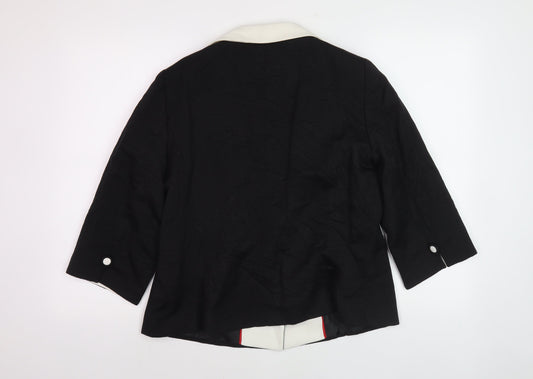 Windsmoor Women's Black Shawl Collar Blazer, Size 12