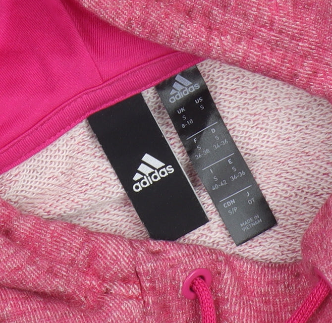 Adidas Women's Pink Pullover Hoodie, Size S, Activewear