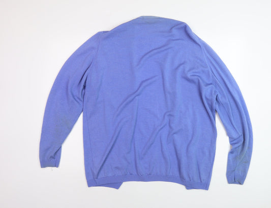 EWM Men's XL Blue Wool Cardigan with Buttons