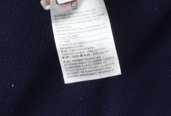 Gap Men's XL Blue V-Neck Cardigan - Casual, Comfort Fit