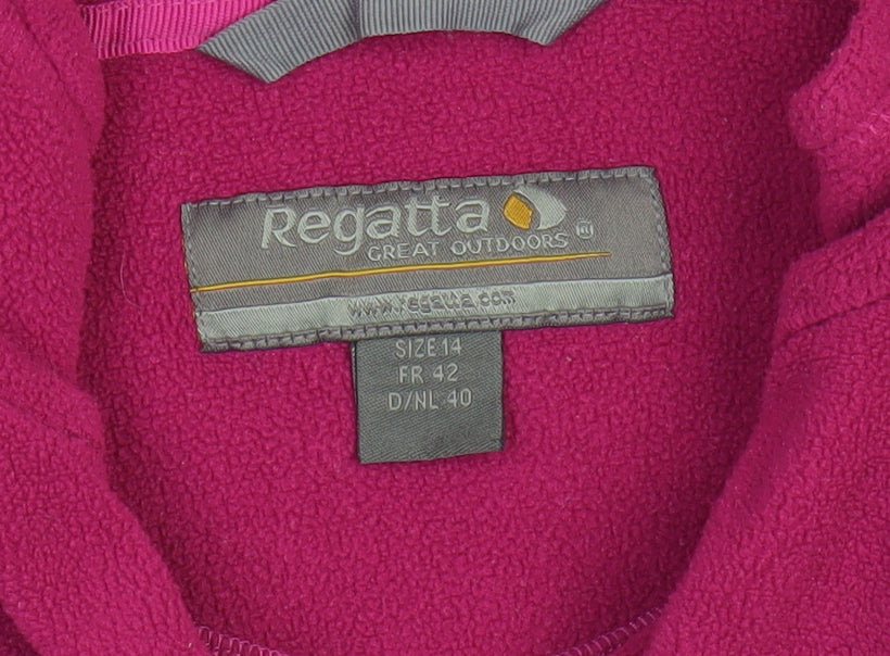 Regatta Women's Pink 1/4 Zip Fleece Sweatshirt Size 14