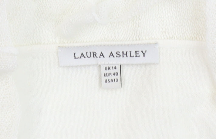 Laura Ashley Women's Ivory Cardigan Size 14