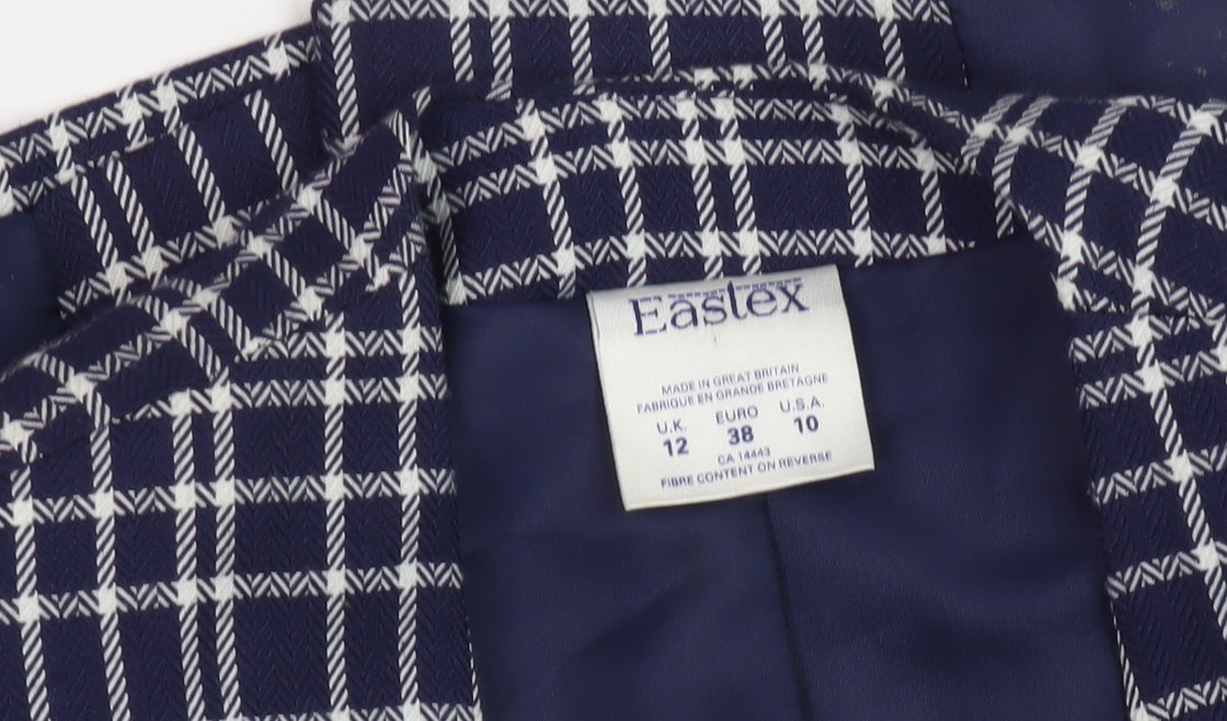 Eastex Women's Blue Plaid Blazer Size 12