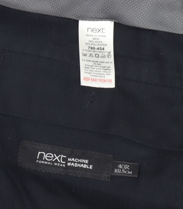 Next Men's Black Dress Pants, 40R, Formal Trousers