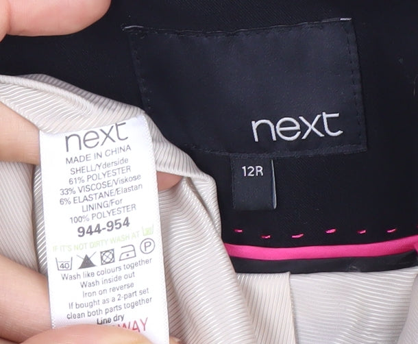 Next Women's Black Blazer, Size 12, Regular Fit