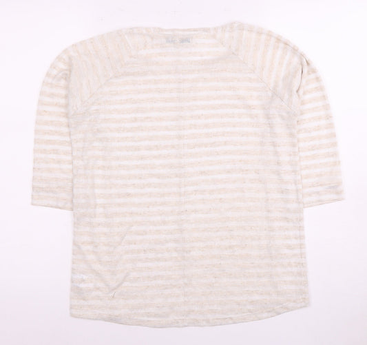 Womens UK Size 10 NEXT Ivory Basic T-Shirt