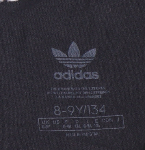 Adidas Girls Black Track Pants 8-9 Years