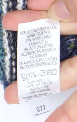 Marks and Spencer Men's Multicoloured Knit Jumper - L