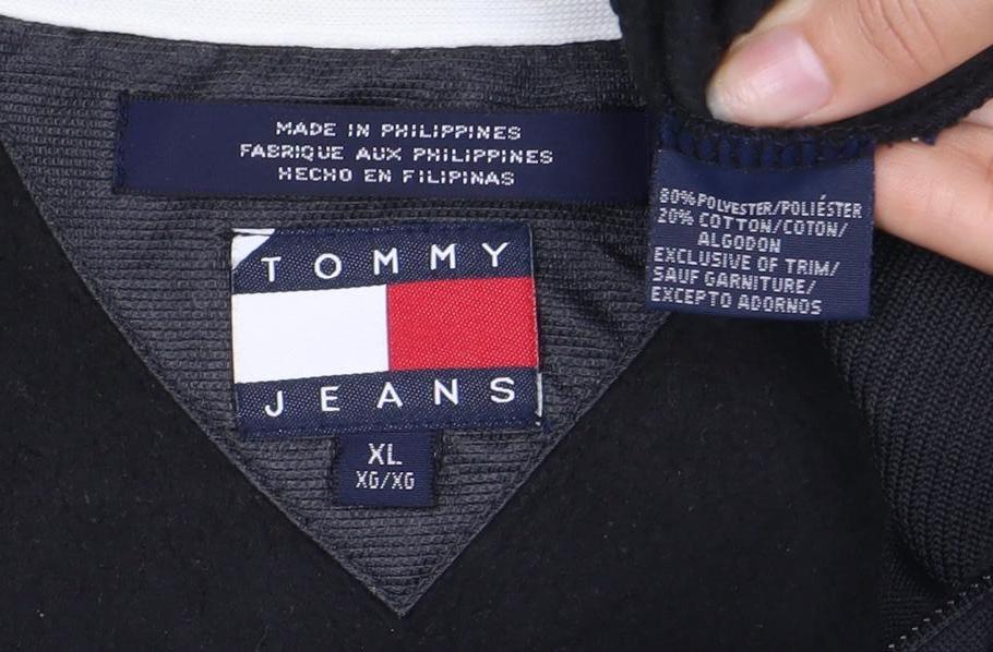 Tommy Hilfiger Men's Black Full Zip Sweatshirt XL